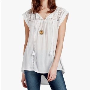 Lucky Brand Lace trim top